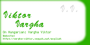 viktor vargha business card